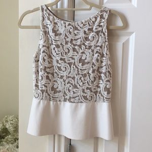 Bailey 44 top with faux leather